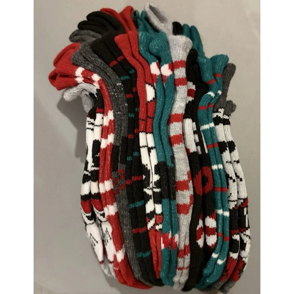 Boys Mickey Christmas Socks Set of 10 NWT